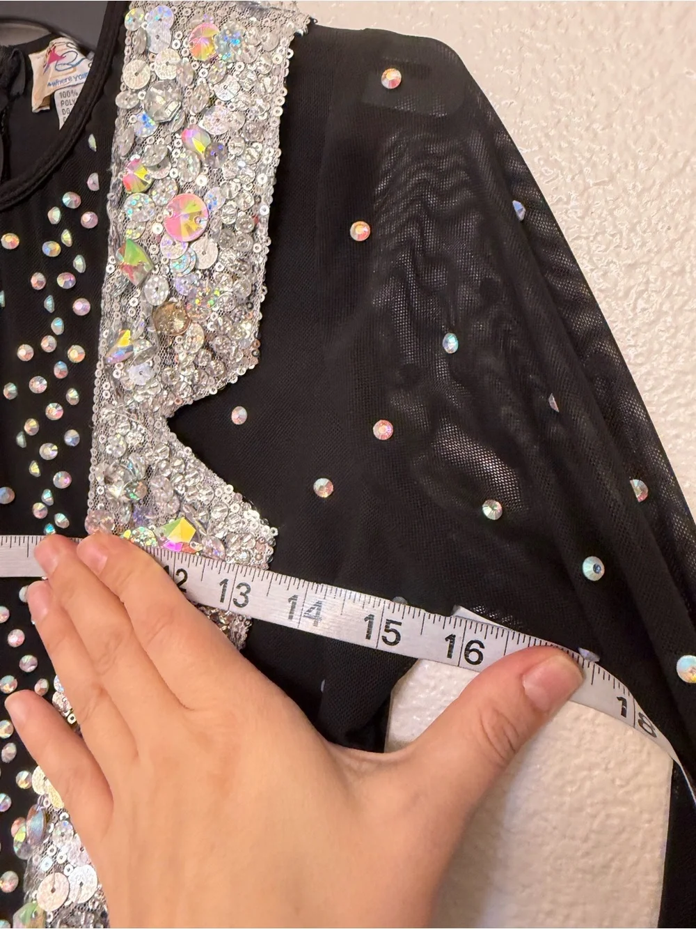 Glamour solo dance costume silver black tux Broadway jazz MA-Medium adult